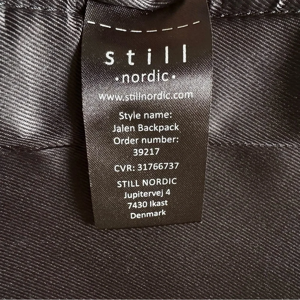 Still Nordic Leather Canvas Backpack Black Laptop Minimalist Unisex